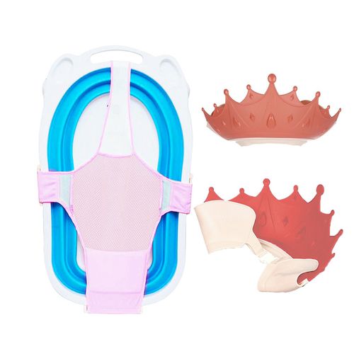 Pack Hamaca con Gorro de Baño Coronita Baby Froggie Rosado Para Bebe