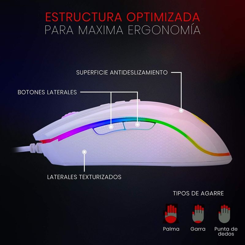 Redragon---Mouse-Cobra-M711-RGB-8-Botones-Programables-Blanco