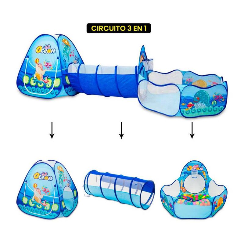 Everbest-Carpa-Tunel-Con-Piscina-Azul-3-En-1