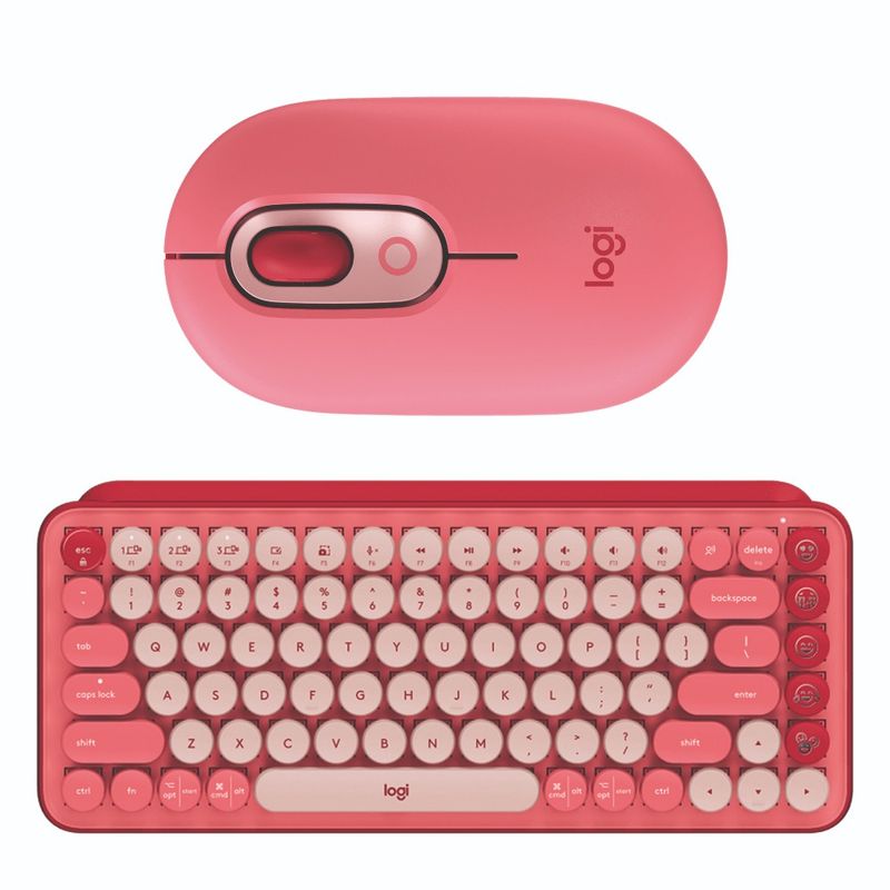 Kit-Teclado-Logitech-Pop-Keys-Mecanico---Mouse-Rosa--