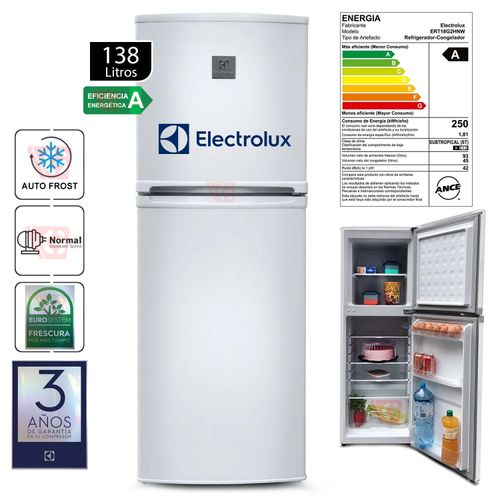 Refrigeradora Electrolux 138L Frost 2 Puertas Blanco ERT18G2HNW