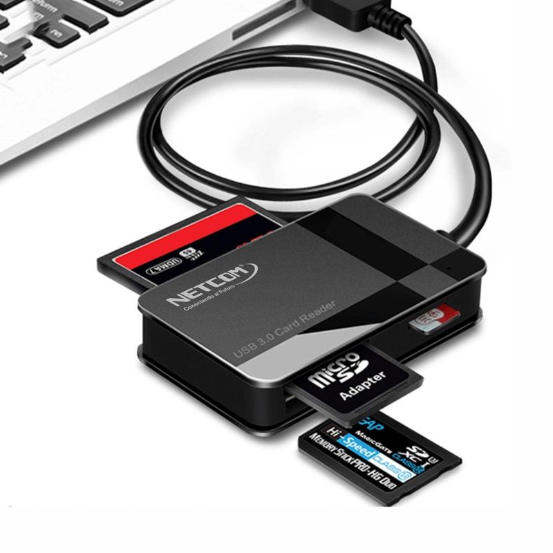 Lector-de-tarjetas-NETCOM-USB-30-SD-Micro-sd-MMC-CF-MS-SDHC-Micro-MMC
