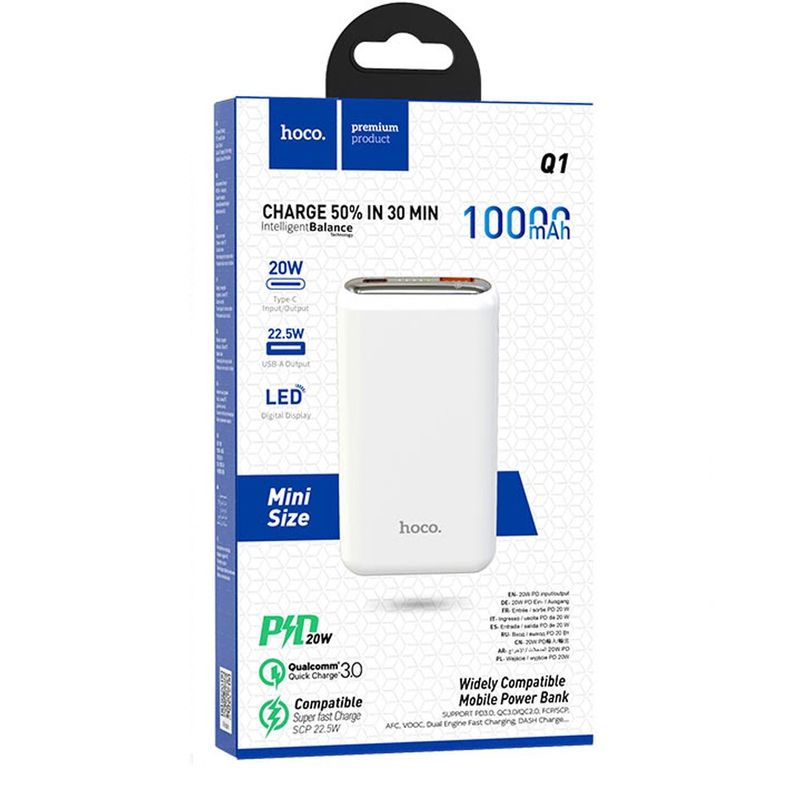 Power-Bank-Hoco-Q1-10000mAh-PD30-QC-30-USB-225w-tipo-C-20W