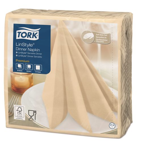 Servilleta Tipo Tela Tork Linstyle Crema x 50un