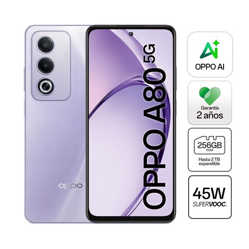 Smartphone OPPO A80 6.67" 8GB 256GB 50MP Lila