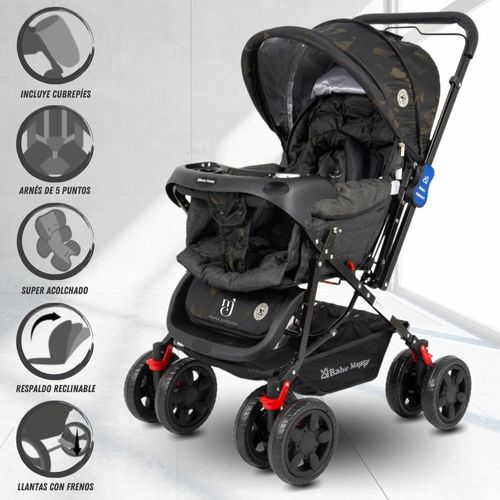 Coche Cuna Baby Happy «VINTAGE CLASIC» Black