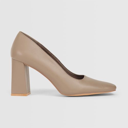 Zapatos De Vestir Mujer Malabar Taconba Camel