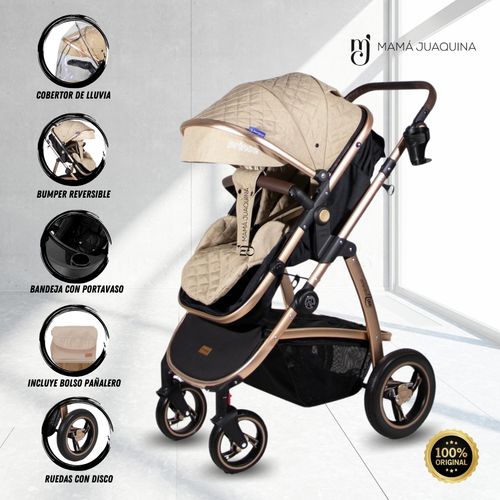 Coche Cuna de Lujo Bambino «UNIVERSE» Edición Limitada Beige