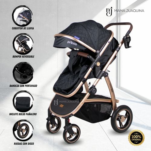 Coche Cuna de Lujo Bambino «UNIVERSE» Edición Limitada Black