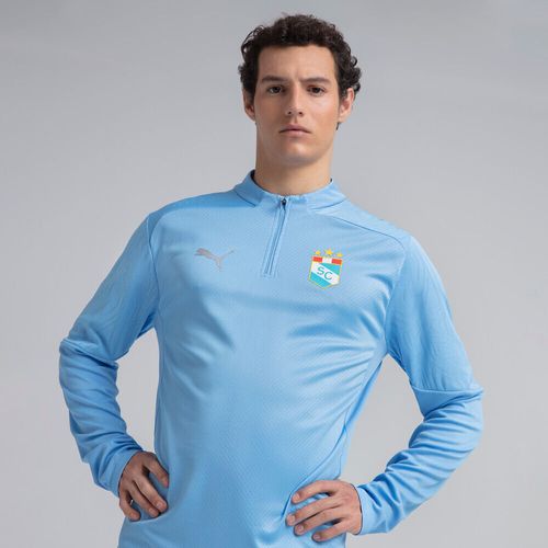 Casaca Deportiva Puma Hombre Sc Training 1/4 Zip 782247 01 Celeste