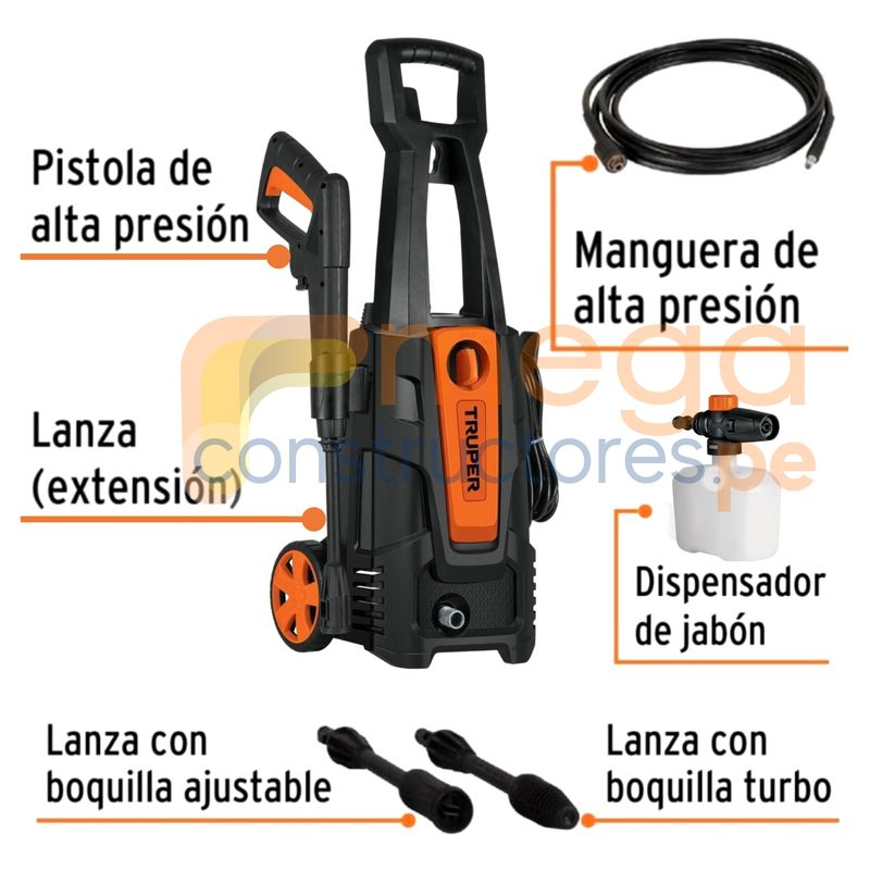 Hidrolavadora-alta-presion-1800PSI-manguera-10m-HIDROLAVADORA-TRUPER