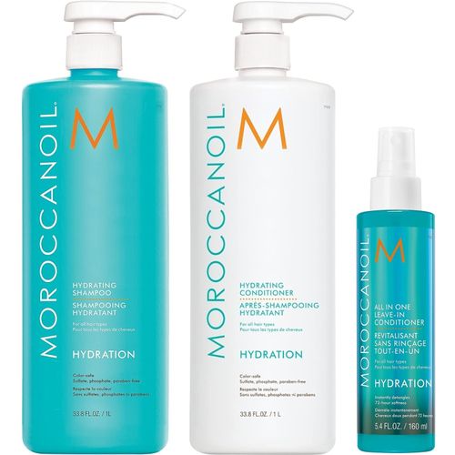 Shampoo 1000ml+ Acondicionador+ Spray All in One Moroccanoil Hydration