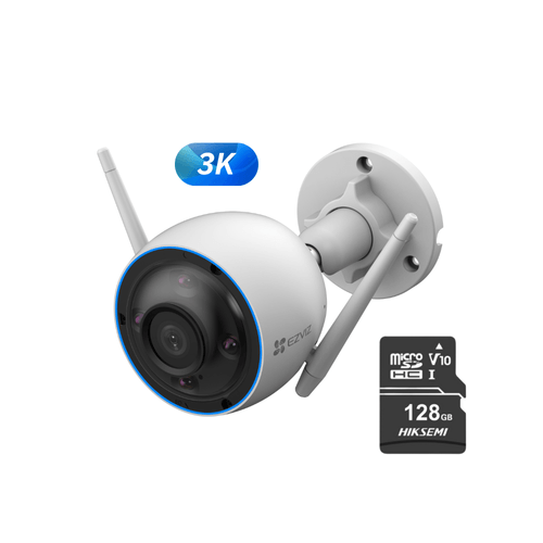 Cámara Ezviz para el hogar inteligente con wifi H3 3K para exteriores + Micro SD 128gb - Ezviz