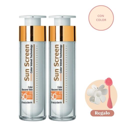 Duo Fotoprotector Sun Screen Velvet con Color Frezyderm