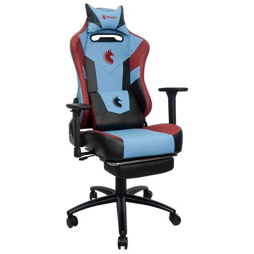 Silla Gamer Dreizt Heroes Series Azul Claro Premium Alta Calidad