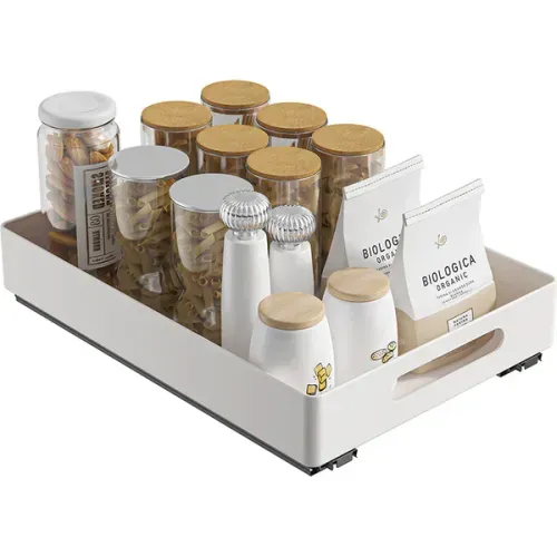 SlideEase™ - Estante Organizador Deslizable para Almacenamiento de Platos y Vajilla en Cocina