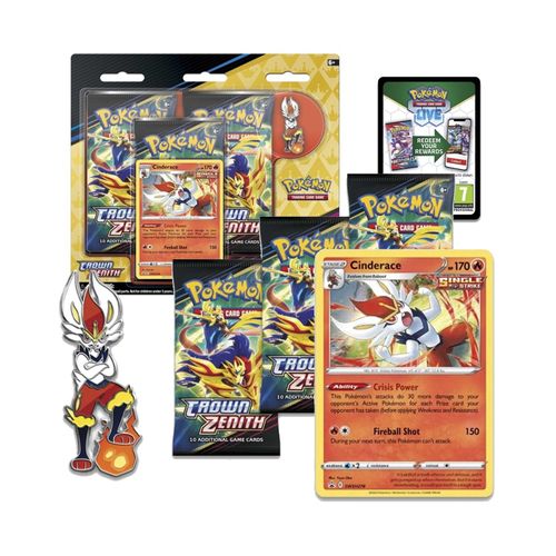 POKEMON TCG CROW ZENITH CINDERACE PIN INGLES