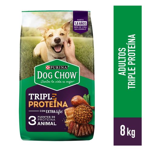 ALIMENTO DE PERRO DOG CHOW TRIPLE PROTEÍNA 8KG