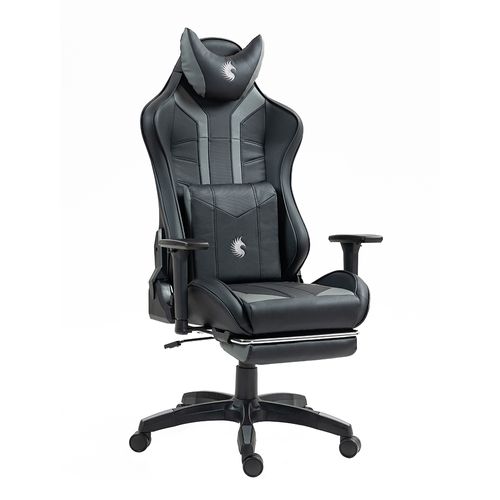 Silla Gamer Dreizt Devil Series Negro Pro 180° Reclinable Alta Calidad Con Posapies