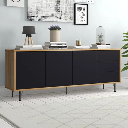 Aparador Contemporáneo Marqués Negro 206 cm