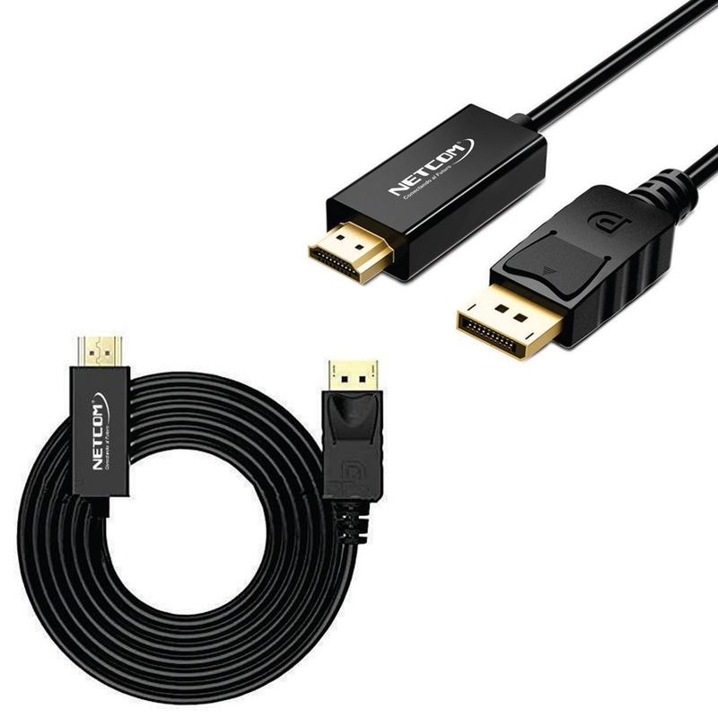 Cable-Displayport-a-HDMI-Netcom-Pvc-Macho-5-Metros-4k-DP-a-HDMI-60hz