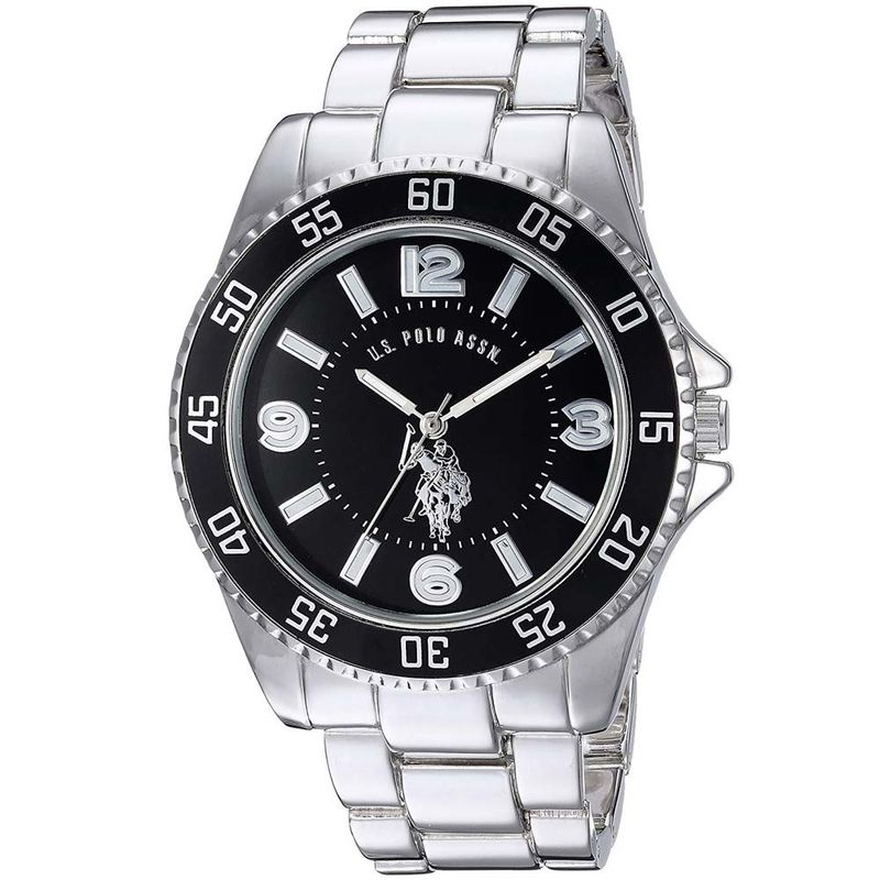 Reloj-US-Polo-Assn-USC80515-Analogico-para-Hombre-Plateado-Negro