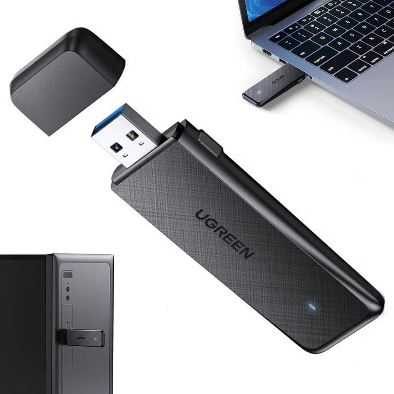 Adaptador-USB-WIFI-Inalambrico-UGREEN-AC1300-doble-banda