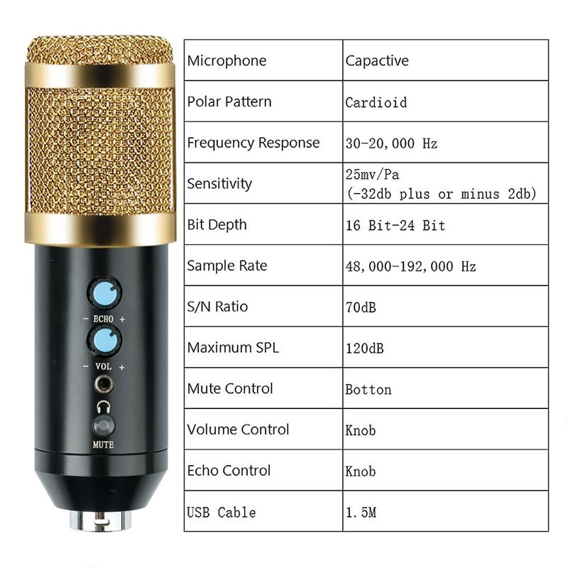 -Microfono-Condensador-profesional-BM858TZ-USB-estudio-de-grabacion-PC---Dorado