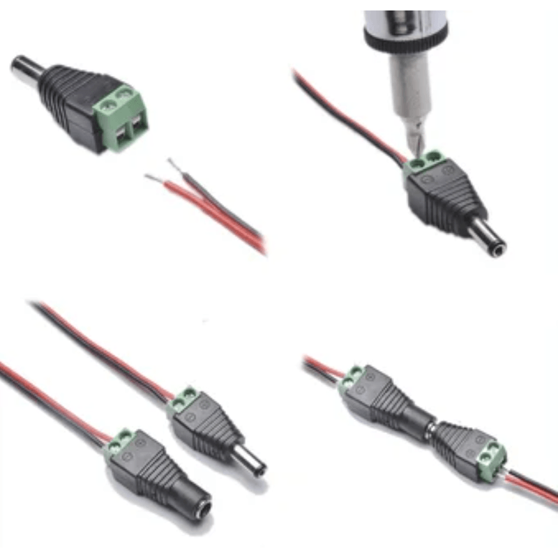 50-pares-conector-hembra-macho-DC-para-cable-de-camara-CCTV-tiras-led