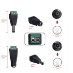 50-pares-conector-hembra-macho-DC-para-cable-de-camara-CCTV-tiras-led