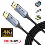 Cable-Displayport-a-Displayport-Netcom-Pvc-Macho-10-Metros-4k-DP-a-DP
