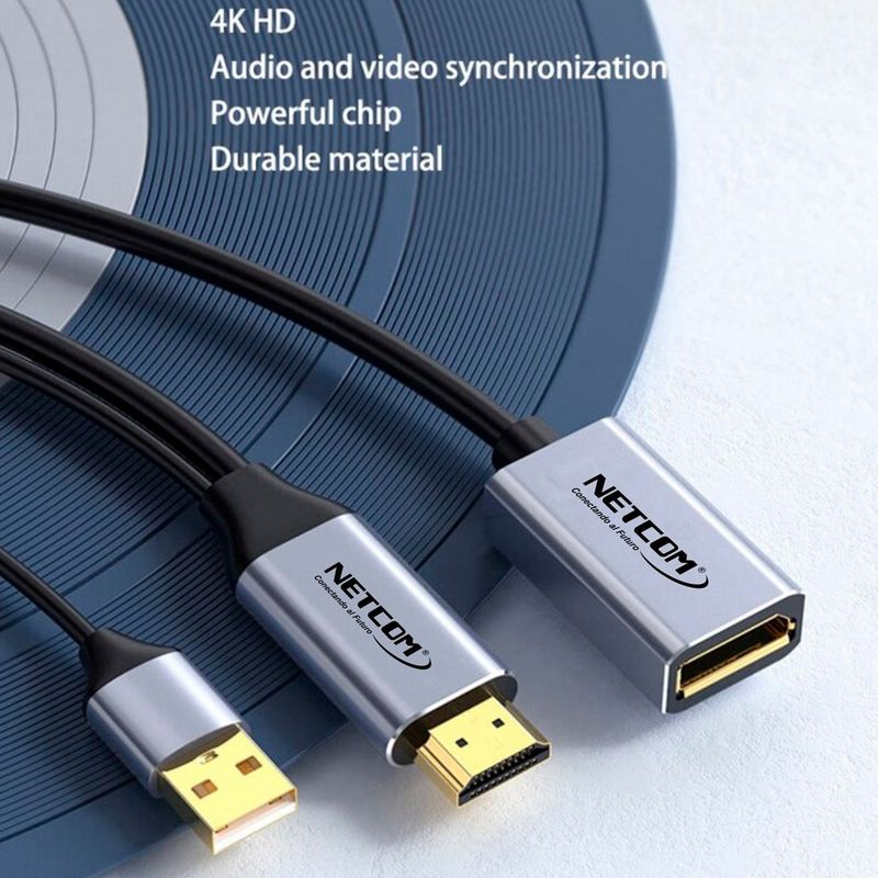 Cable-Adaptador-Premium-HDMI-a-Displayport-hembra-4k-60Hz-NETCOM