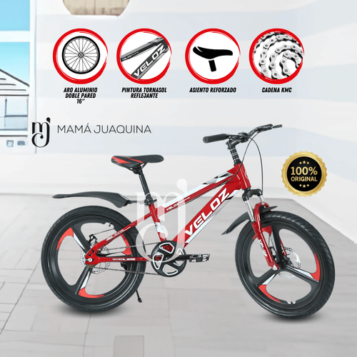 Bicicleta Para Niño Aro 16 «PALMEIRA ASPA II» Rojo