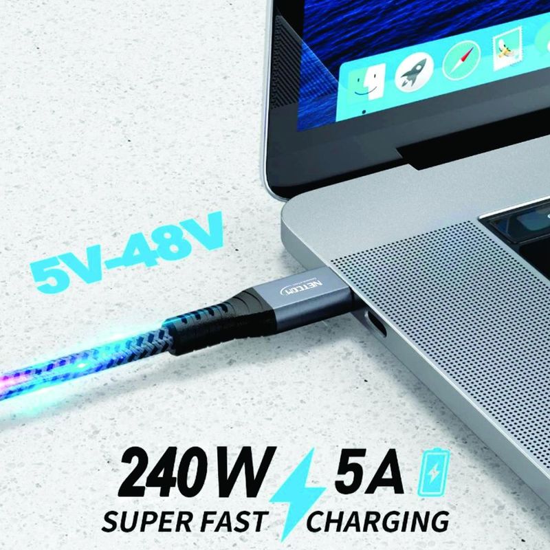 Cable-USB-C-Thunderbolt-4-NETCOM-60Hz-40Gbps-8K-PD-240W-1-Metro