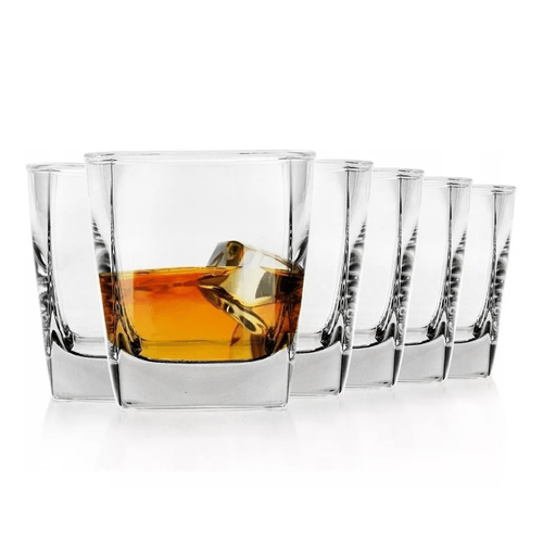 Set de 6 Vasos Whisky Cuadrado 250 ml