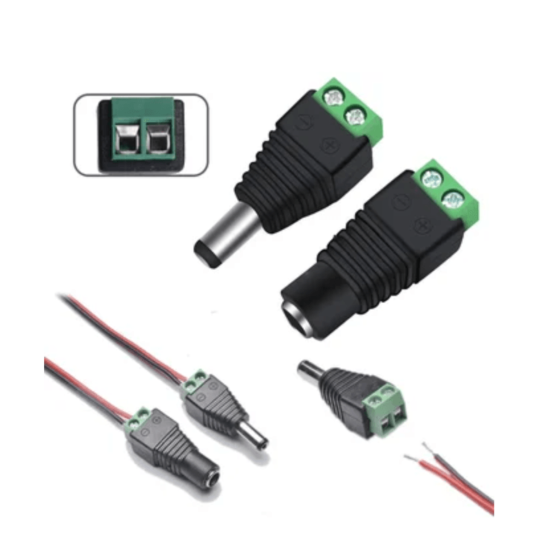 100-pares-conector-hembra-macho-DC-para-cable-de-camara-CCTV-tiras-led