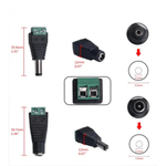 100-pares-conector-hembra-macho-DC-para-cable-de-camara-CCTV-tiras-led
