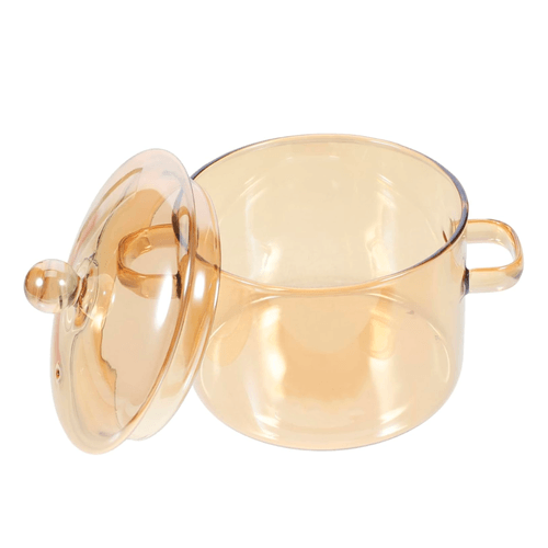 Olla de Vidrio Borosilicato con Tapa Resistente al Calor