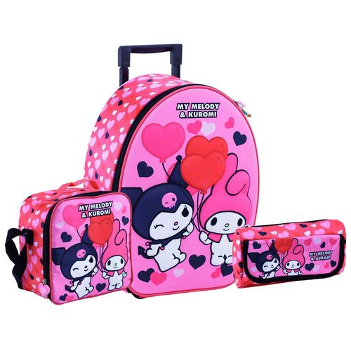 Set Scool Ranger Maleta Lonchera Cartuchera Hello kitty & Friends