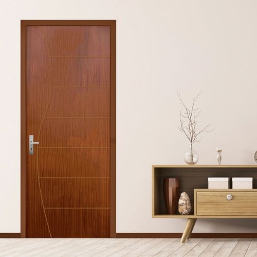 Puerta Sienna Enchapada Sapelli HDF/Pino 85x207cm Dimfer