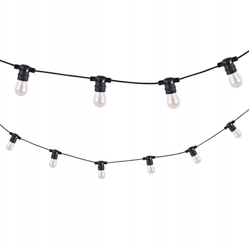 Guirnalda Led Orange Luna 12 Focos Luz Cálida 7m IP65 Negro