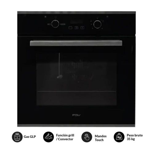 Horno Empotrable FDV Glp Vidrio Templado Black 70L