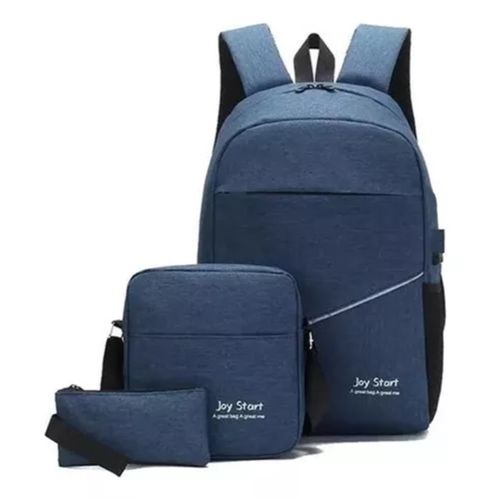 Pack Mochila Morral 3 En 1 Joy Start - Azul