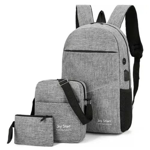 Pack Mochila Morral 3 En 1 Joy Start - Plomo