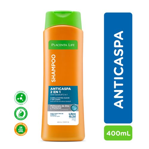 Shampoo Anticaspa 2 en 1 Placenta Life 400ml