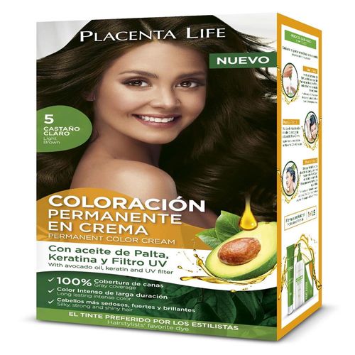 Placenta Life Coloración 5 Castaño Claro Kit