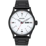 Reloj-Nixon-Sentry-A356005-Fecha-Acero-Inoxidable-Negro-Dial-Blanco
