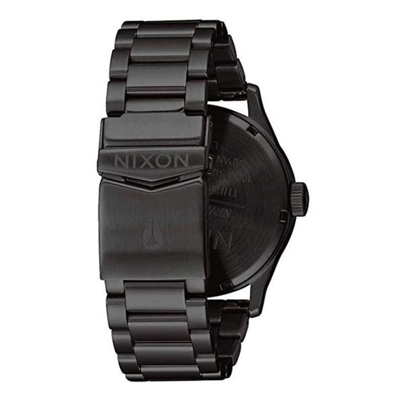 Reloj-Nixon-Sentry-A356005-Fecha-Acero-Inoxidable-Negro-Dial-Blanco