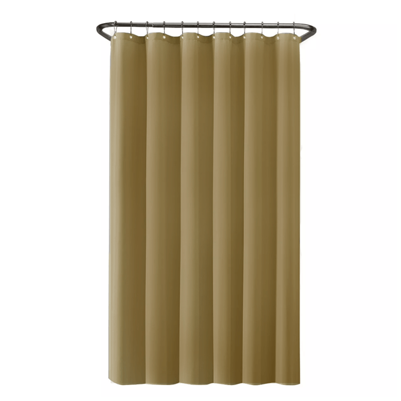 Cortina-para-Baño-Impermeable-Lisa-Marron