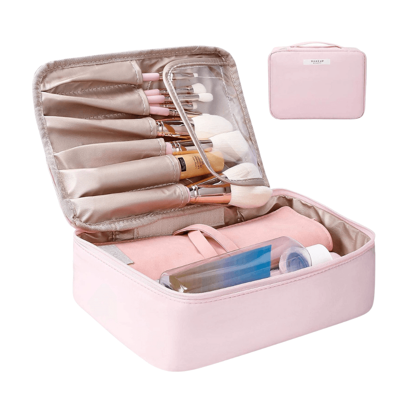 Estuche-Neceser-Porta-Cosmeticos-2-Piezas-con-Asa-Rosa